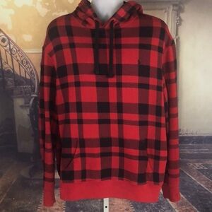 Polo Ralph Lauren Red and Black Plaid Hoodie